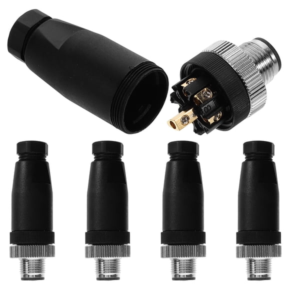 Milisten 5-Pack Male Circular Aeronautical Connector with Panel Mount for Outdoor Use