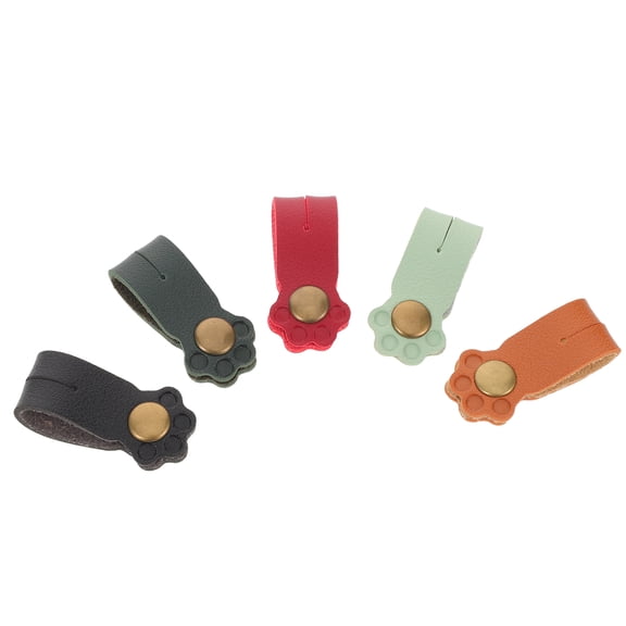 Milisten 5Pcs Lightweight Cat Paw Cord Organizer Wraps for Earphones Wired Headphone Cable Storage