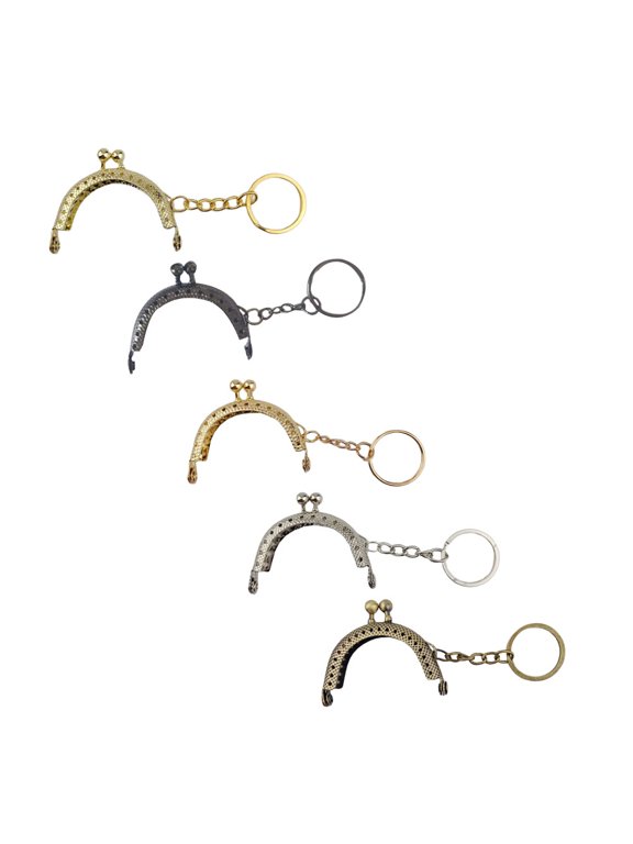 Assorted Color Metal Purse Frame for DIY Clutch and Bag Making 5Pcs