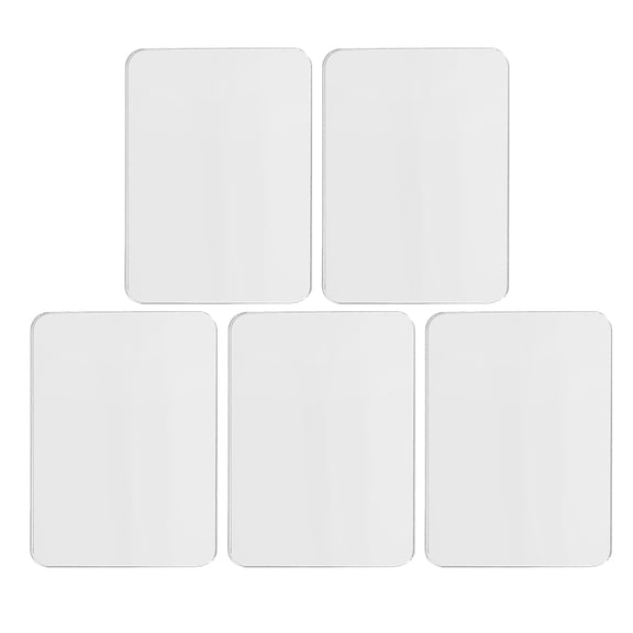 Milisten 5Pcs Adhesive Mirror Decal for Phone Case White Portable Pocket Mirror