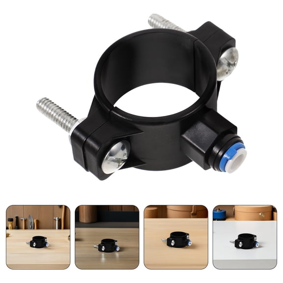 Milisten 5Pcs Plastic Drain Saddle Valve for Refrigerator Water Filter and Ro System Black