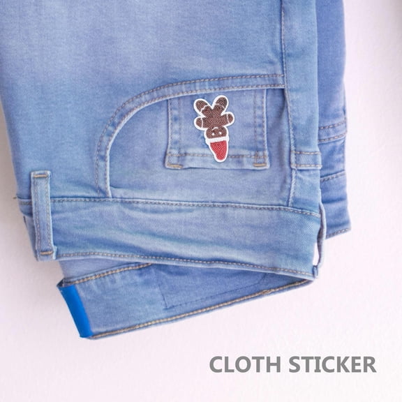 Milisten 6Pcs Gingerbread Man Sew on Applique with Sequins for Holiday Clothing