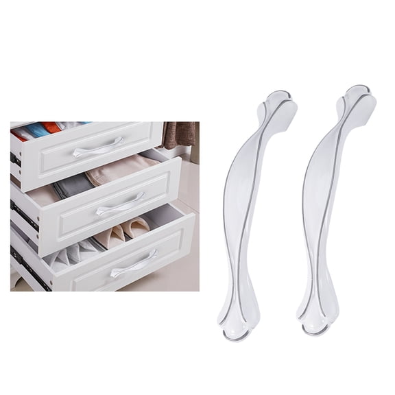 Milisten 6-Pack White European Style Cabinet Pulls Brass Hardware for Furniture Drawer Handles