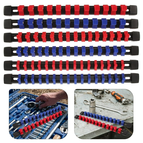 Milisten  6 Pcs Socket Holder Tool Organisers Power Storage Rack Holders