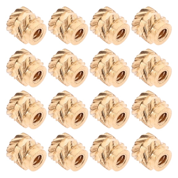 Milisten M1.0x2x2 Brass Threaded Heat Set Inserts for Wood Plastic 60 Pcs