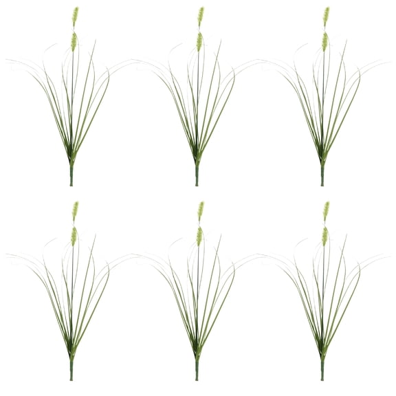 Milisten 6Pcs Artificial Green Grass Plants for Home Display Lifelike Faux Foxtail Grass Stems