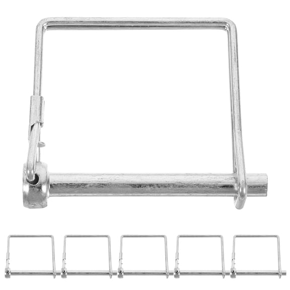 Milisten 6Pcs Plated Carbon Steel 6x55mm Square Spring Loaded Boat Trailer Lock Pins