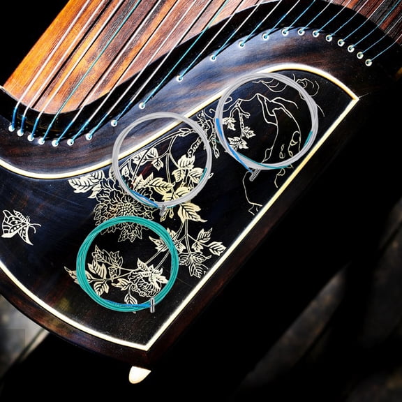 Milisten 6Pcs Durable Nylon and Steel Wire Strings for Guzheng Suitable for 16 to 21 String Instruments