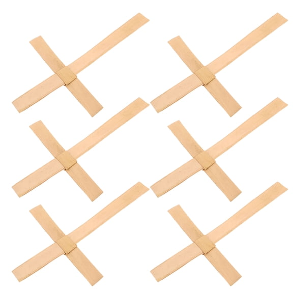 Milisten 6Pcs Handcrafted Beige Palm Cross for Easter and Prayer with Intricate Weaving