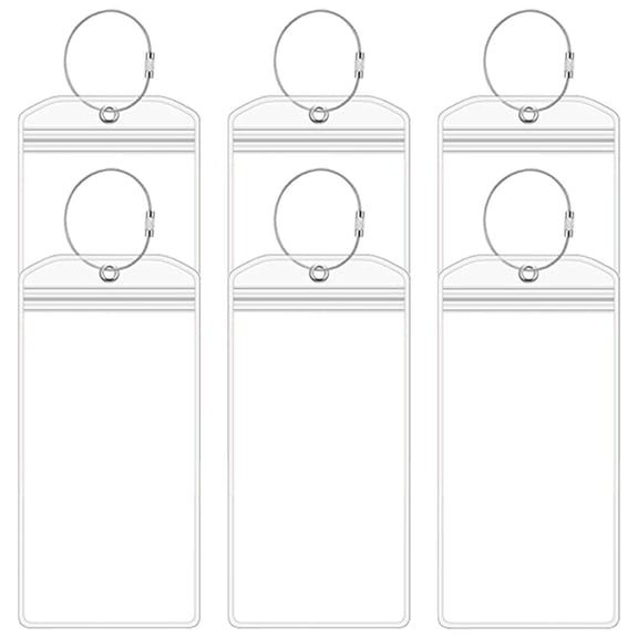 Milisten 6-Piece Transparent Plastic Luggage Tags, ID Labels for Suitcases, Backpacks, and Friends