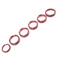 thumbnail image 1 of Milisten Air Conditioning Knob Cover Knob Ring Red Aluminum Alloy 6pcs, 1 of 8