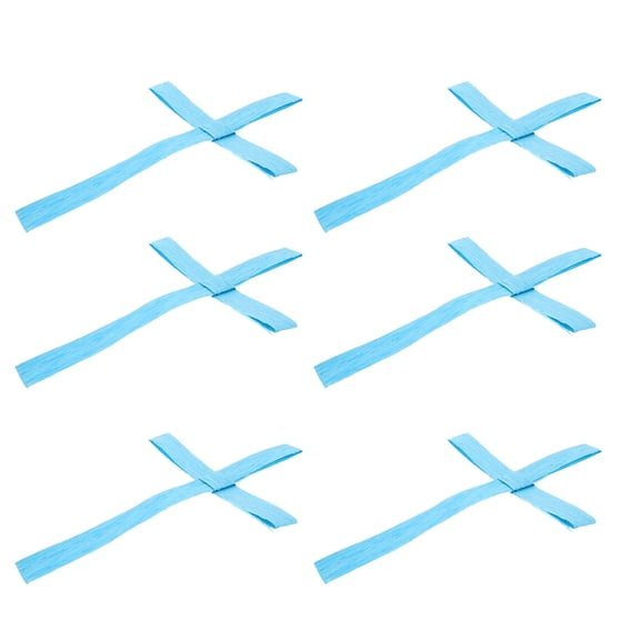 Milisten 6Pcs Sky Blue Handwoven Christian Wall Cross for Palm Sunday and Home Prayer