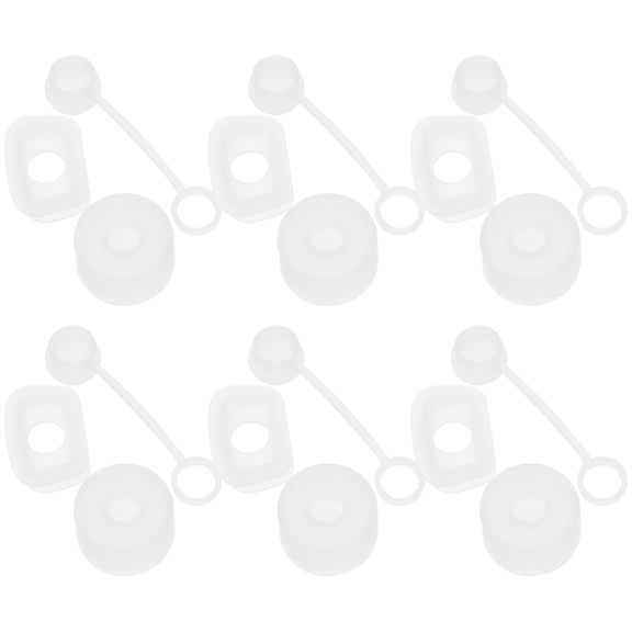 Milisten Daily Life Spill Proof Stoppers Transparent Silicone 6-Pcs