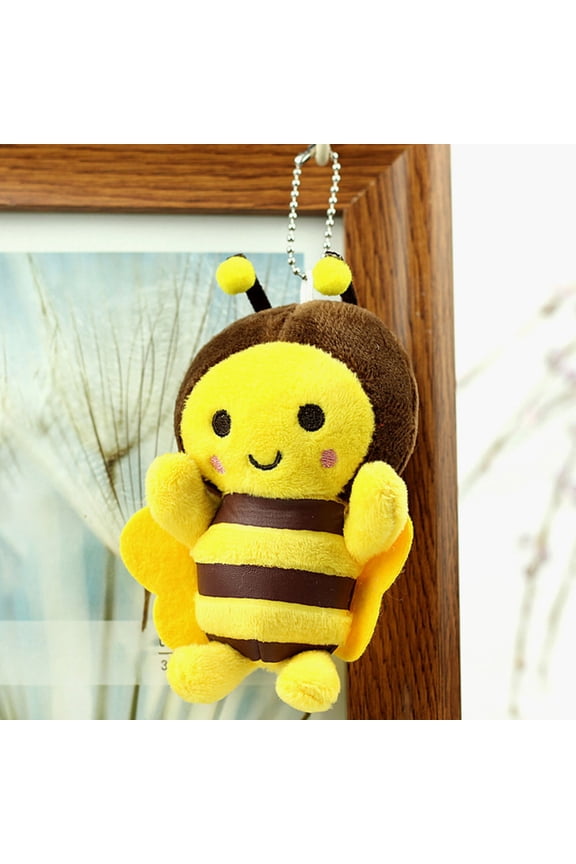 Cute Multi Bee Keychains Soft Plush Material for Decoration and Accessories