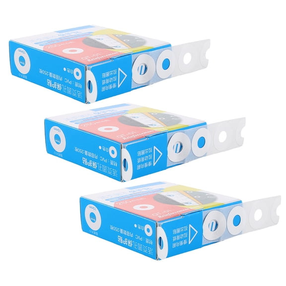 Milisten White PVC Hole Reinforcement Labels Strong Adhesion for Document and Office Organization