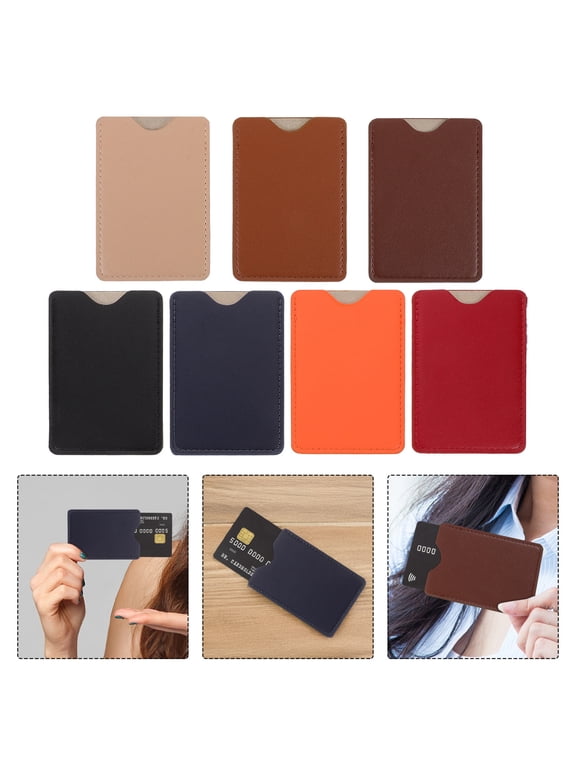 7-Pack Multi-Color PU Credit Card Blocking Sleeves for Wallet and Privacy