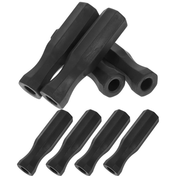 Milisten 8Pcs Black PVC Plastic Handle Replacement Set for Table Soccer Games and Prevent Hands Slipping