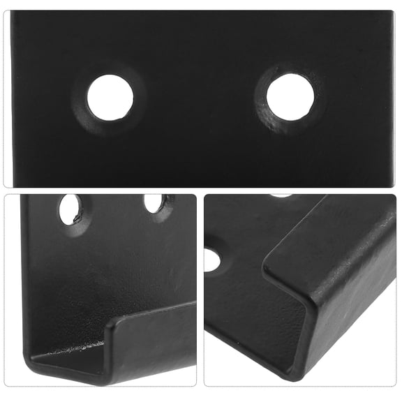Milisten 8Pcs Black U Bracket Wall Brackets for Tile Display and Mirror Hanging