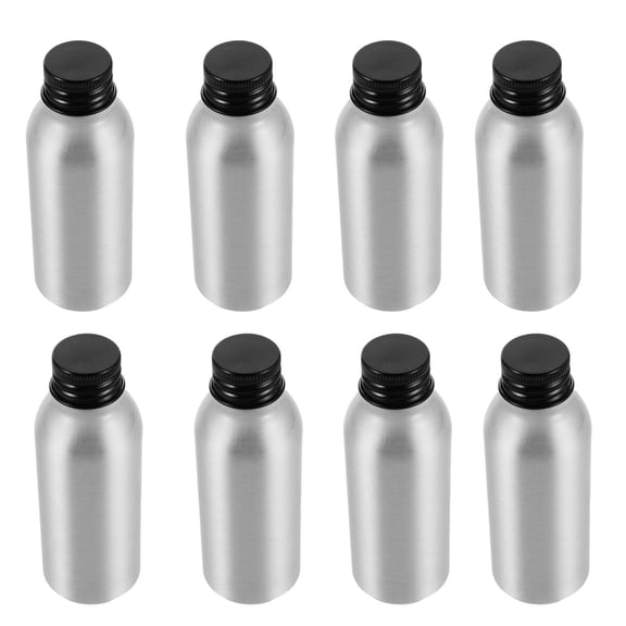 Milisten 100ml Aluminum Jars with R24 Black Aluminum Caps Storage Containers