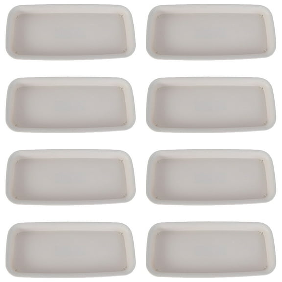 Milisten 8Pcs Rectangular Planter Trays for Indoor Plants Plastic White