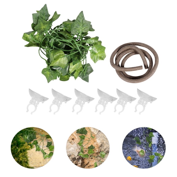Milisten 8Pcs Reptile Accessories for Habitat with Simulation Decorative Rattan Vines