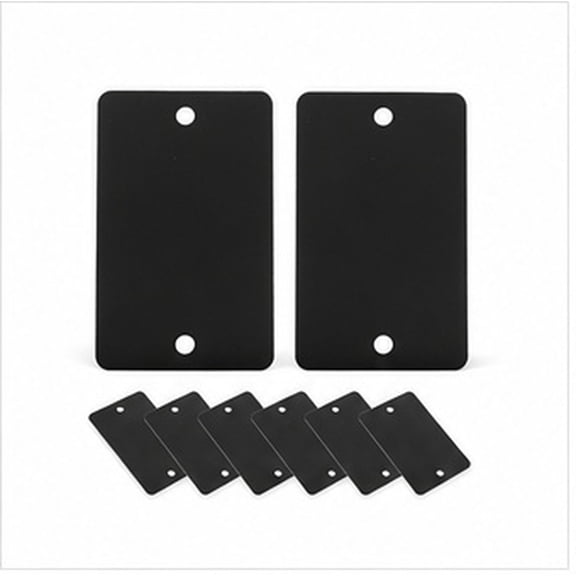 Milisten 8Sets Acrylic Basket Labels Black Reusable Writable Storage Tags for Office Kitchen and Pantry Organization