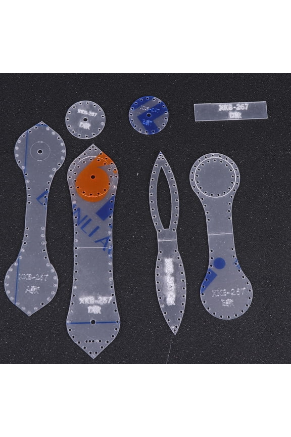 1Set Keychain Hanging Template Acrylic Pattern Cutting Tool with Assorted Colors for DIY Projects