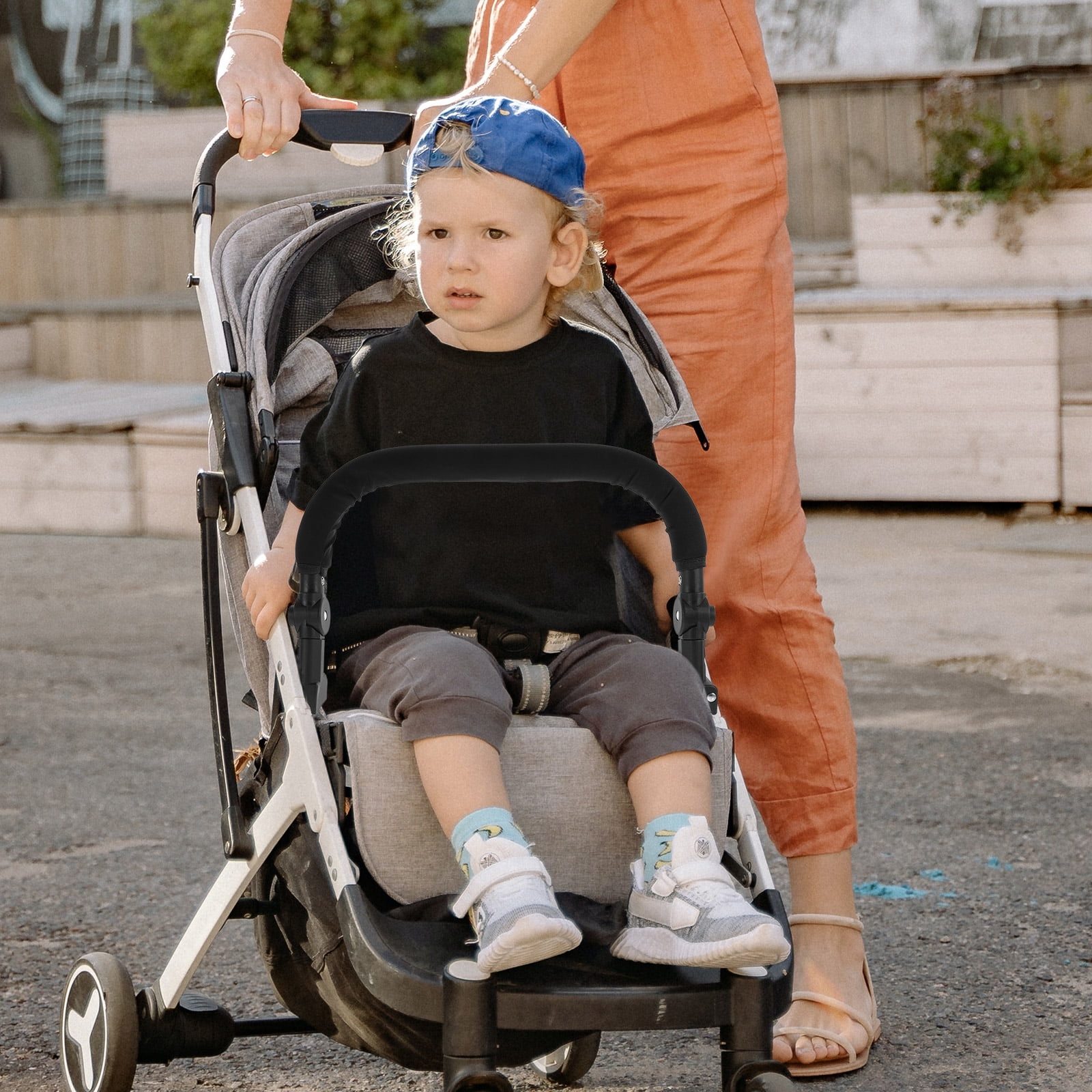 Milisten Adjustable Stroller Handle Replacement Set with Comfortable Grip for Transport and Daily Use, and Easy to Install
