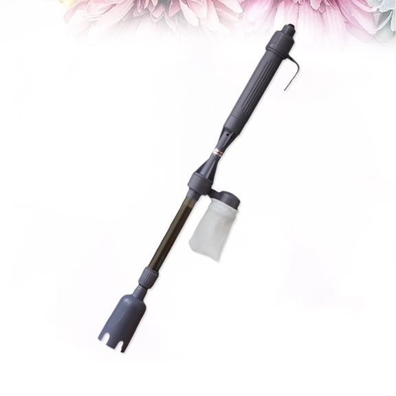 Milisten Electric Aquarium Water Filter Clean Siphon Black Fish Tank Vacuum Gravel Pump