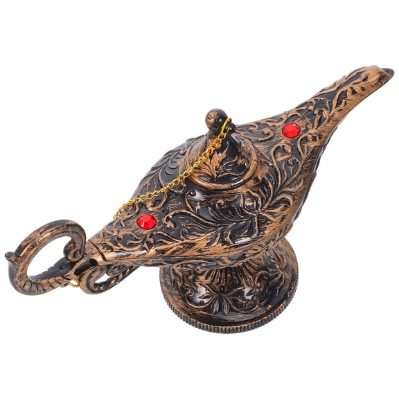 Milisten Vintage Arabian Lamp Figurine Light Brown Decorative Table Centerpiece for Party Decor