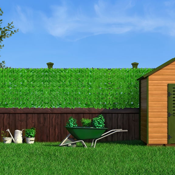Milisten Artificial Balcony Green Plant Fence Imitated Plant Fence Garden Decoration Faux Leaf Trellis