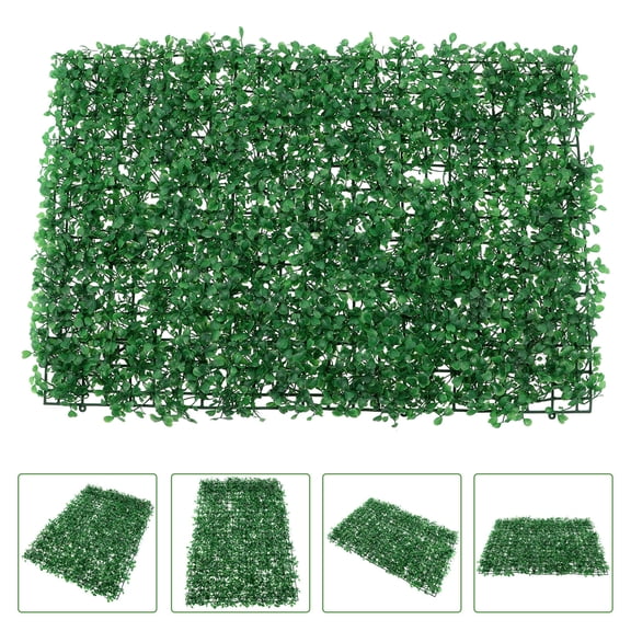 Milisten Artificial Grass Mat Set for Evergreen Indoor and Outdoor Decoration with Green PP