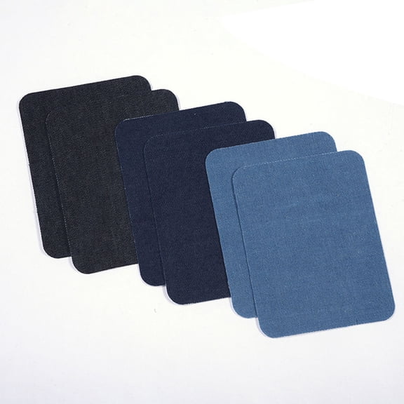 Milisten 3Pcs Rectangular Jeans Patch Cloth Paste Assorted Color Iron on Applique for Clothes