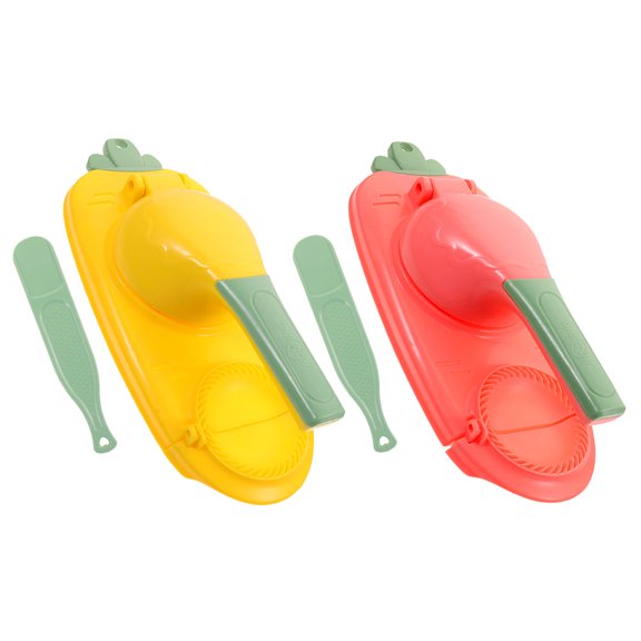 Milisten Plastic Dumpling Maker with Double Design, Assorted Colors, Easy to Use and Clean, Kitchen Cooking Tool