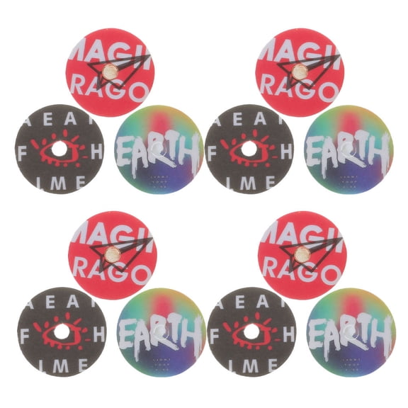 Milisten Car Vent Clip Retro Record Freshener Aromatherapy Diffuser for Car with Natural Ingredients Assorted Color 18pcs