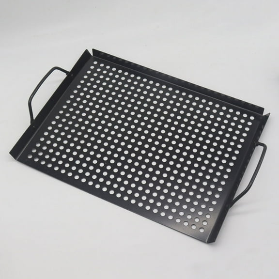 Milisten Nonstick Black Rectangular Grill Pan for Outdoor Camping Barbecue and Household Use
