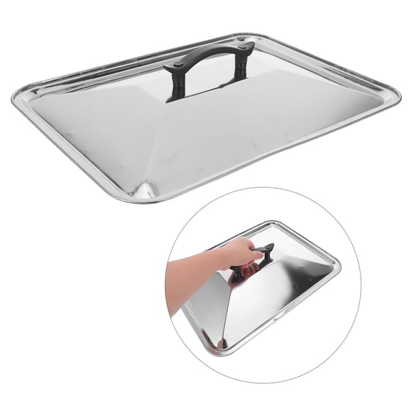 Milisten Stainless Steel Pot Cover Kitchen Lid Anti Oil Splashing Basting Steaming Pan Cover
