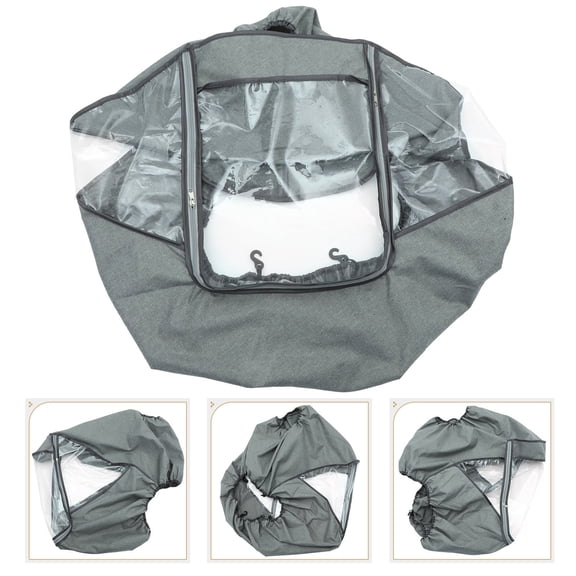 Milisten Rain Protector Stroller Grey 1Pack EVA Dusty Environment Shield