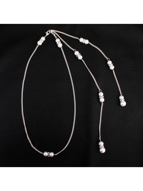 Backdrop Necklace for Backless Dress Elegant Jewelry 1Pack for Dancing Party