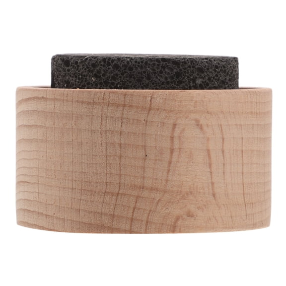 Milisten Beige Volcanic Rock Diffuser with Wooden Base for Home Desk Or Bedroom Decor