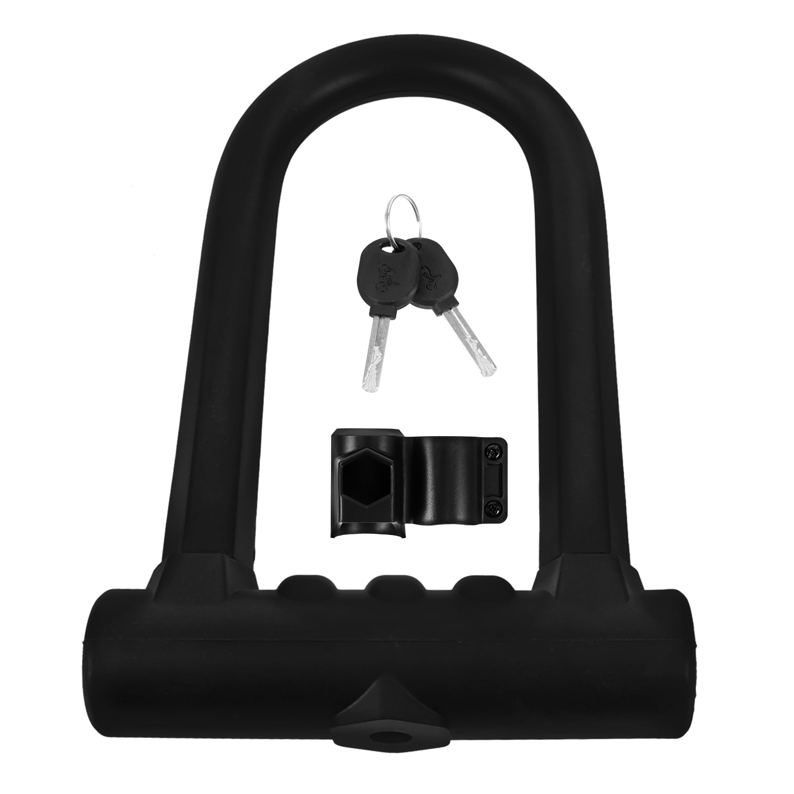 Milisten Bike U Lock Heavy Duty Lock for Bicycle with Anti Cutting Feature Black 1 Set