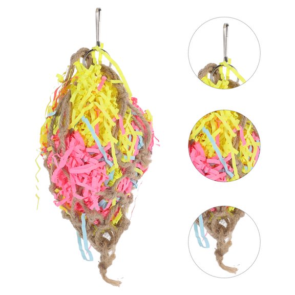 Milisten Chew Toys for Birds Parrot Toy Multi Paper Pet Owners 1Pcs