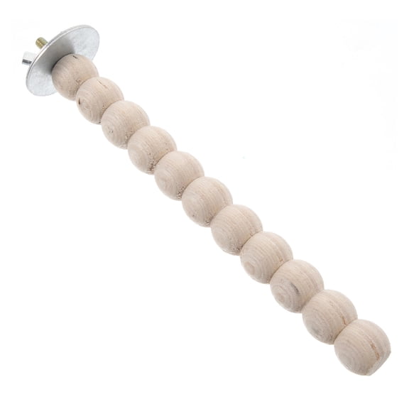 Milisten Wooden Bird Perch Stand for Parakeets Cockatiels and Small Birds Beige