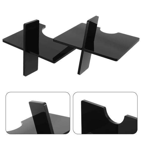Milisten Black Acrylic Baseball Bat Display Stand for Desktop Memorabilia and Sports Collectible Display