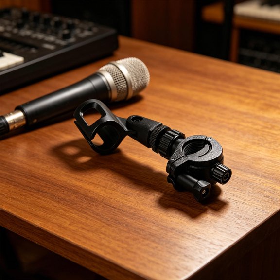 Milisten Black Mic Clamp for Desktop Stand with Fine Tuning and 360 Degree Rotation Feature