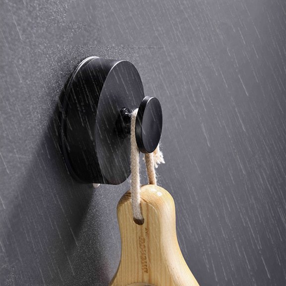 Milisten Strong Black Stainless Steel Sucker Hooks for Organizing Home and Office