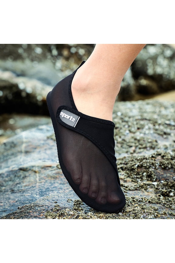 Breathable Black Wading Barefoot Shoes Soft Sole Water Shoes for Outdoor Beach