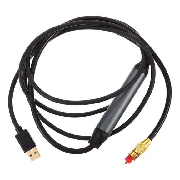 Milisten USB Optical Audio Cable Black Fiber Optic Adapter for TV Soundbar Speaker Connection