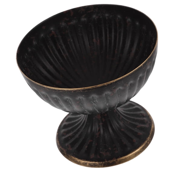 Milisten Classic Black Metal Urn Planter Shatterproof for Storage Use