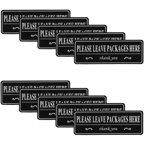 Milisten Black Vinyl Package Drop Sign for Home Use with Waterproof Tear Resistant Design